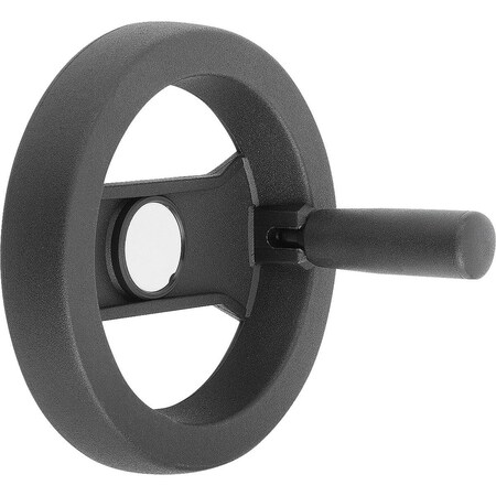 Kipp 2-Spoke Handwheel D1=129 Reamed Hole W Slot D2=14H7, B3=5, T=16, 3, Pa, Comp:Pa, Folding Grip K0725.7130X14